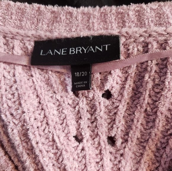 Lane Bryant mauve V-Neck Sweater - Picture 3 of 4